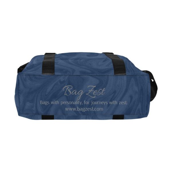 Travel Bag Blue Waves and Black Strap Design by HadiArts