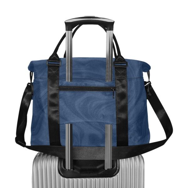 Travel Bag Blue Waves and Black Strap Design by HadiArts