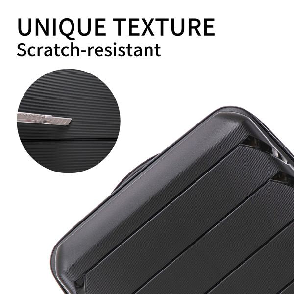 PP Luggage Sets 3 Piece(20/24/28), Expandable Carry On Luggage with TSA Lock Airline Approved, PP materials Hard Shell and Lightweight Suitcase with Spinner Wheels (Black)